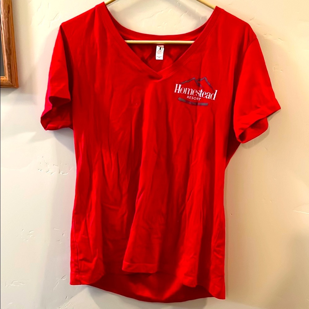 Homestead Resort Red V-Neck T-Shirt